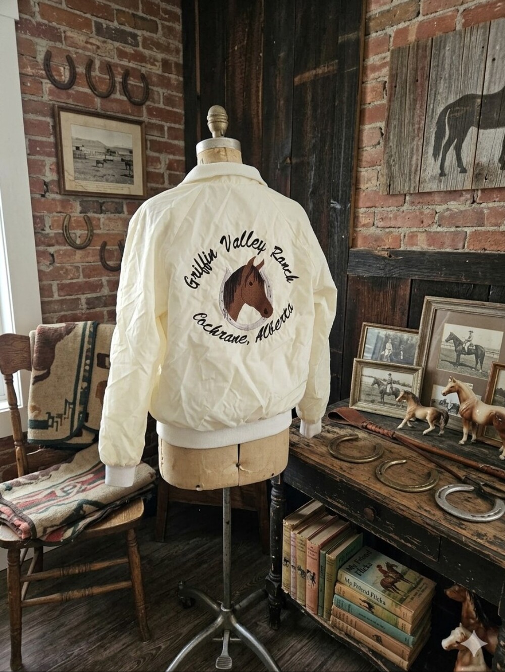 Vintage 90s Griffin Valley Ranch Alberta Bomber Jacket | Western Equestrian